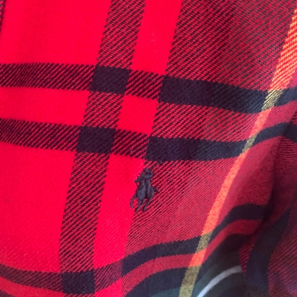 NWOT Polo Ralph Lauren Red Plaid Shirt 100% Cotton - Picture 5 of 8